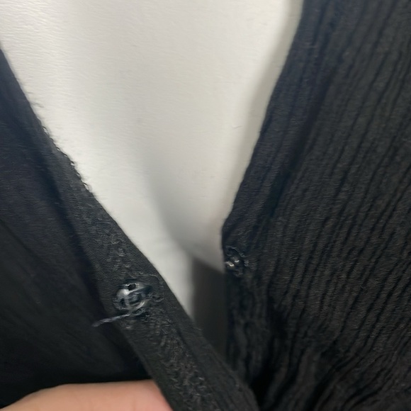 Free People Black Check On It Wrap Top size small - Picture 6 of 11